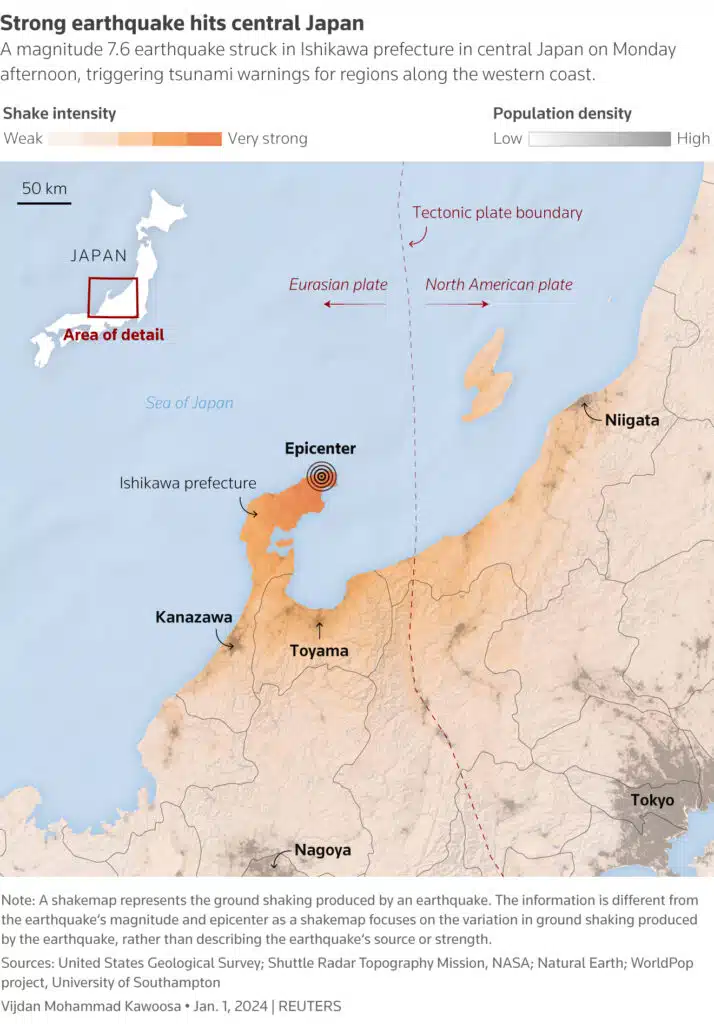 japan earthquake graphic