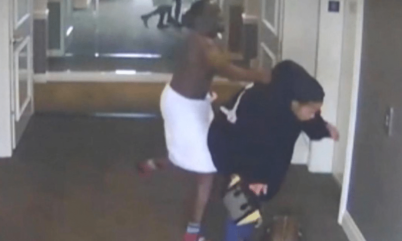 A newly emerged CCTV video shows rap mogul Sean "Diddy" Combs attacking singer Casandra "Cassie" Ventura in a hotel hallway in 2016. 3 diddy cassie video